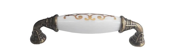 Klasik Silindir Kulp Antik Sarı 96 mm - Resim 3