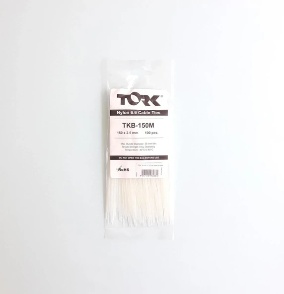 Tork Beyaz Kablo Bağı 2,5X150 ürün görseli 1
