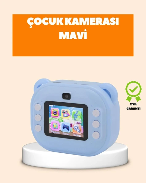 Termal Baskı Teknolojili Anında Fotoğraf Kamerası – 24mp Çift Lens, 32gb Hafıza ürün görseli 1