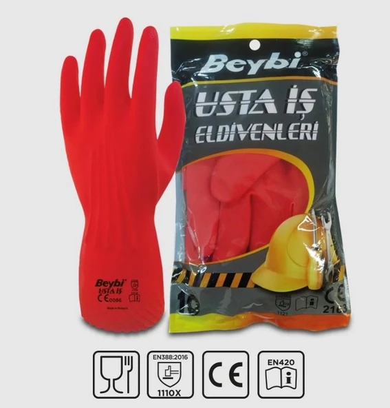 Beybi Usta İş Lateks Eldiven NO:10 ürün görseli 1