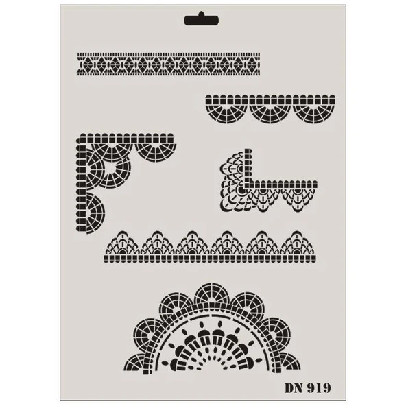 Rich Dantel Seri DN-919 Stencil 35x25 cm ürün görseli 1