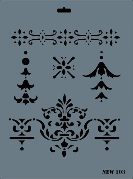 Rich New Seri N-103 Stencil 35x25 cm ürün görseli 1