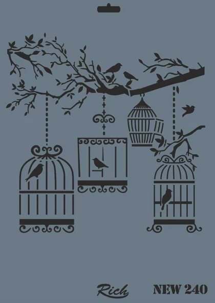 Rich New Seri N-240 Stencil 35x25 cm ürün görseli 1
