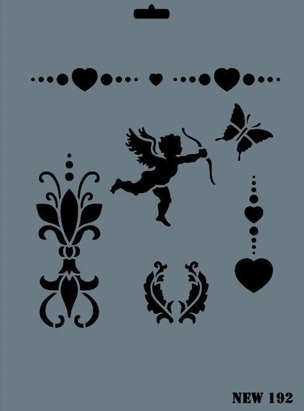 Rich New Seri N-192 Stencil 35x25 cm ürün görseli 1