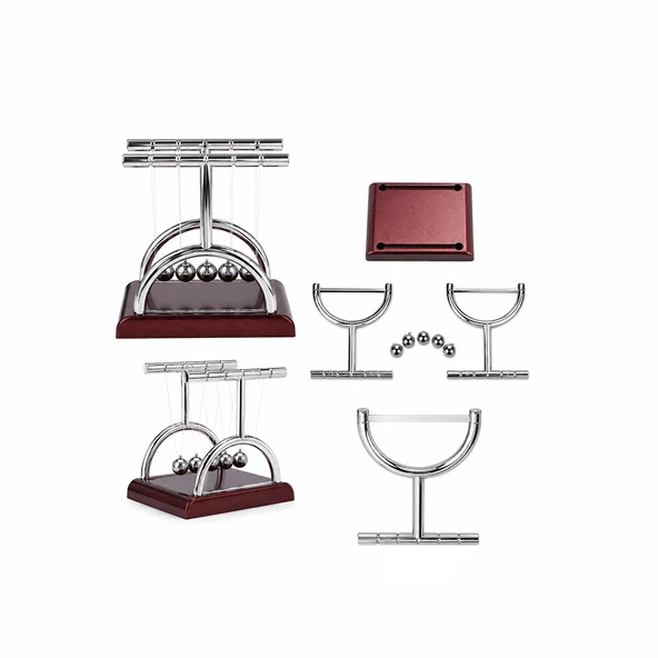 BALANCE BALLS KÜÇÜK NEWTON - METAL DENGE TOPLARI MASA ÜSTÜ ürün görseli 1