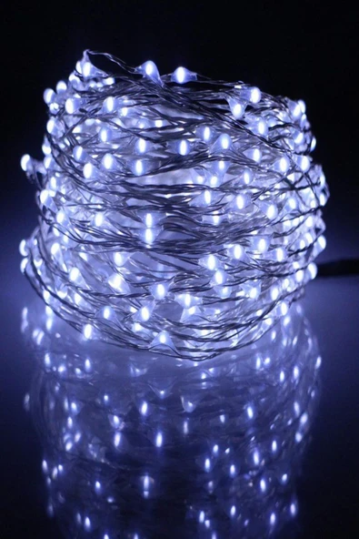 Pilli 5 metre Dekoratif Peri Led Beyaz Aydınlatma Süsleme Lambası ürün görseli 1