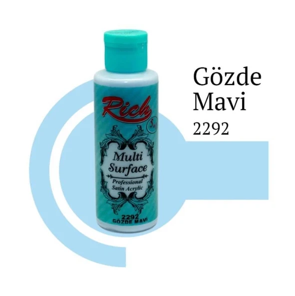 Rich Multi Surface 2292 Gözde Mavi Akrilik Boya 120 cc ürün görseli 1