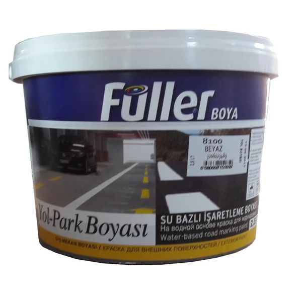 Füller Beyaz Yol Çizgi Boyası 2,5 Litre Su Bazlı ürün görseli 1