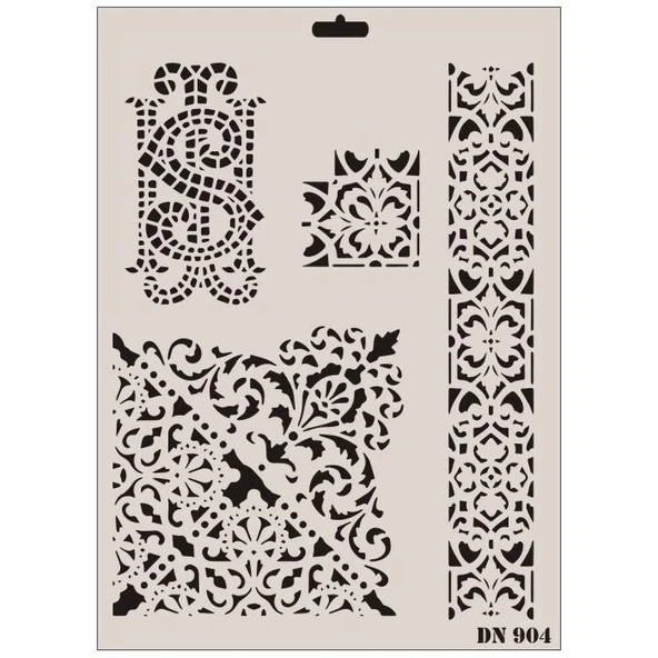 Rich Dantel Seri DN-904 Stencil 35x25 cm ürün görseli 1