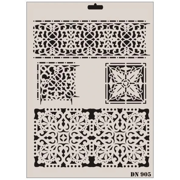 Rich Dantel Seri DN-905 Stencil 35x25 cm ürün görseli 1