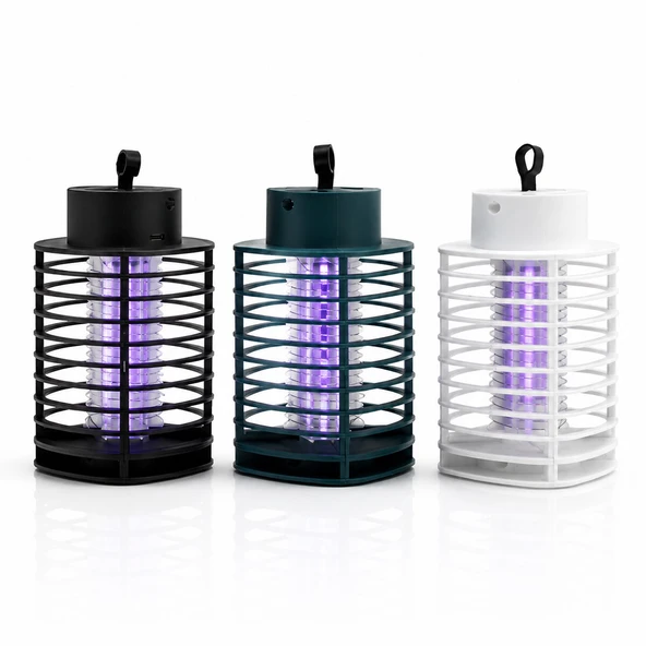 USB ŞARJLI - 2 RENK IŞIK ASMA APARAT - SESSİZ ÇALIŞMA UV IŞIKLI SİNEK KOVUCU HS-373 ürün görseli 1
