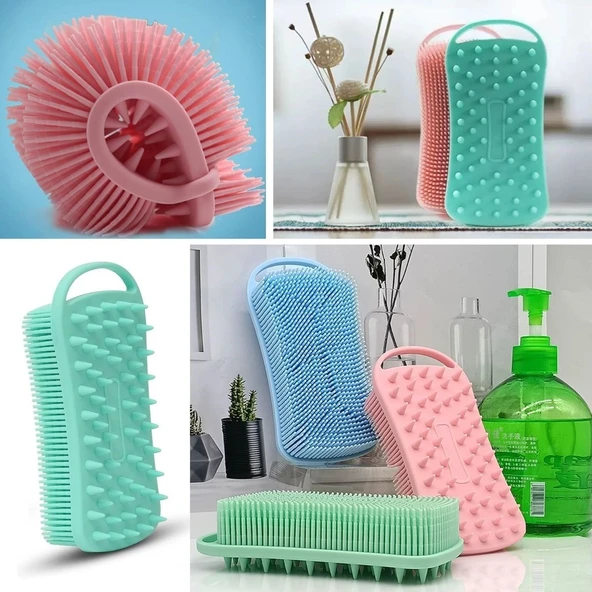 Kendiliğinden Askılı Peeling ve Masaj Etkili Silikon Banyo Vücut Fırçası ürün görseli 1