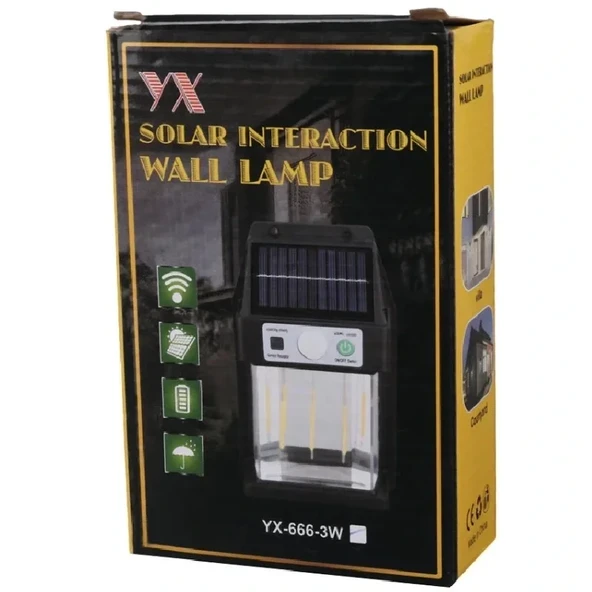 Güneş Enerjili Duvar Lambası YX-666 3W - Resim 3
