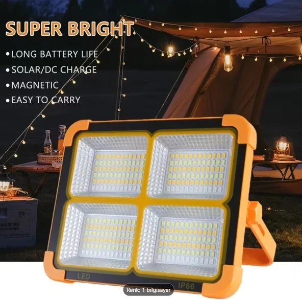 ProKAMA Ledli Solar Projektör 100W BK-100W - Resim 4