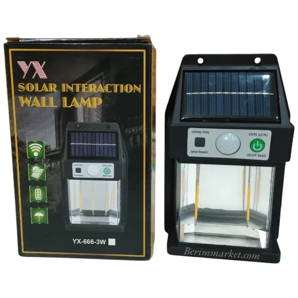 Güneş Enerjili Duvar Lambası YX-666 3W - Resim 5