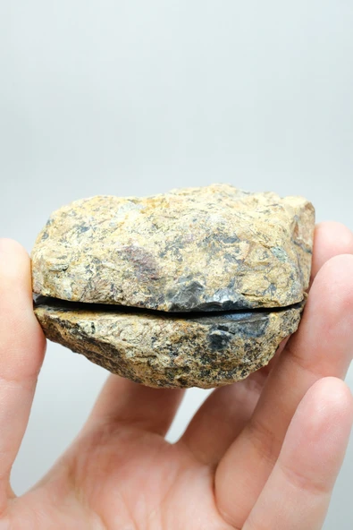 Merlinite (Dendritik Opal) - Mavi ve Beyaz Dendritik Opal Çift - Resim 9
