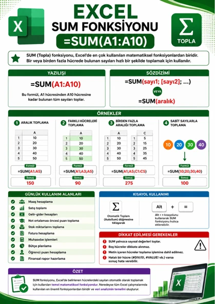 EXCEL FORMÜL ATLASI 100 Profesyonel Excel Formülü - Resim 2