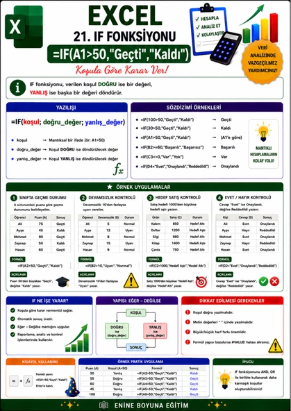 EXCEL FORMÜL ATLASI 100 Profesyonel Excel Formülü - Resim 4