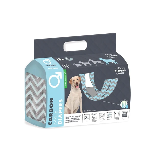 M-Pets Carbonlu Diapers Erkek Köpekler İçin Külot (Xl) 18Li 10174299 ürün görseli 1