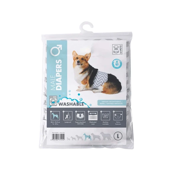 M-Pets Erkek Köpekler İçin Yıkanabilir Külot (L) 10169699 ürün görseli 1