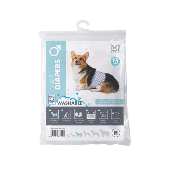 M-Pets Erkek Köpekler İçin Yıkanabilir Külot (M) 10169599 ürün görseli 1