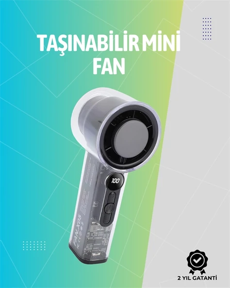 Mini El Fanı | 3000mah Pil | Type-c Şarj Girişi | Kompakt Ve Hafif Tasarım ürün görseli 1