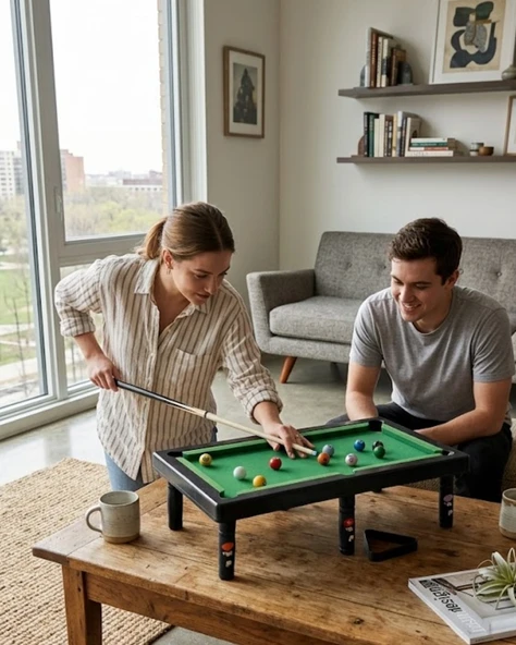Mini Bilardo Masası Oyuncak Seti Çocuklar İçin Eğlenceli Masa Oyunu ürün görseli 1