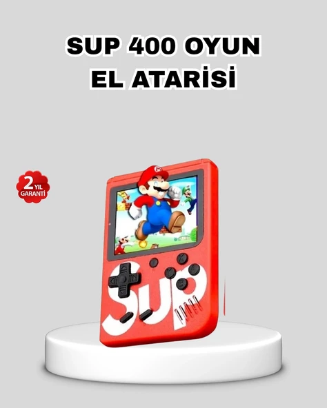 Sup Retro El Konsolu – 500 Oyun, 2 Lu, 3 İnç Ekran, Taşınabilir Şarjlı Atari ürün görseli 1