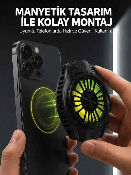 Soğutma Teknolojili Rgb Işıklı Telefon Soğutucu ürün görseli 1