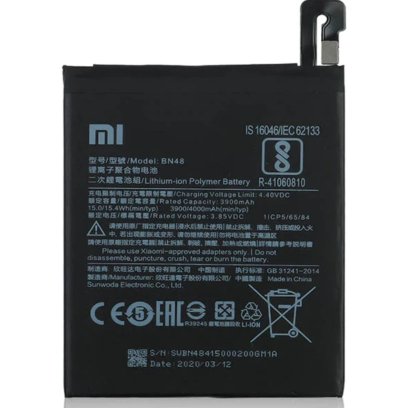 Note 6 Pro (BN48)  Batarya Pil 4000 mAh - Resim 3