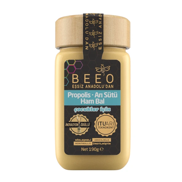 Beeo 190 G Propolis Arı Sütü Ham Bal Karışımı Çocuk (8'li Paket) ürün görseli 1