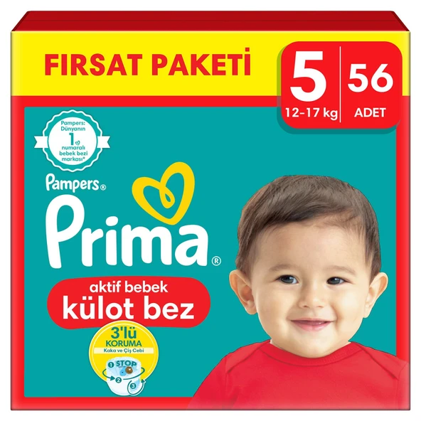 Prima Külot Bebek Bezi 5 Beden 56 Adet Junior Fırsat Paketi (6'li Paket) ürün görseli 1