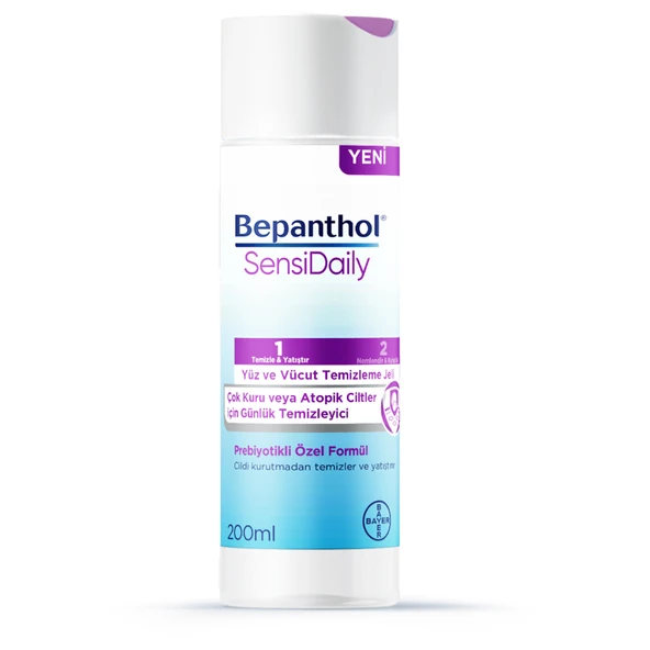 Bepanthol Sensidaily Yüz ve Vücut Temizleme Jeli 200 Ml (7'li Paket) ürün görseli 1