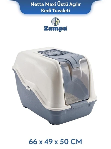 Zampa Plus Netta Maxi Üstü Açılır Kedi Tuvaleti (ZIT-3072) | XXL Boyut ürün görseli 1