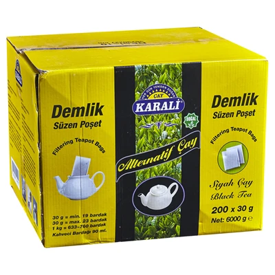 KARALİ Demlik Poşet Çay 200*30G (2'li Paket) ürün görseli 1