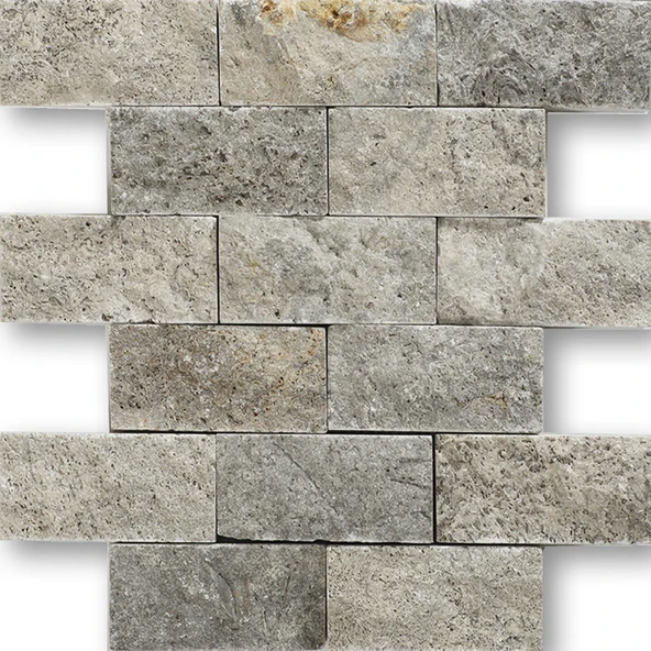 Delta Doğal Taş Silver Traverten Patlatma 4,8x10cm (8'li Paket) ürün görseli 1