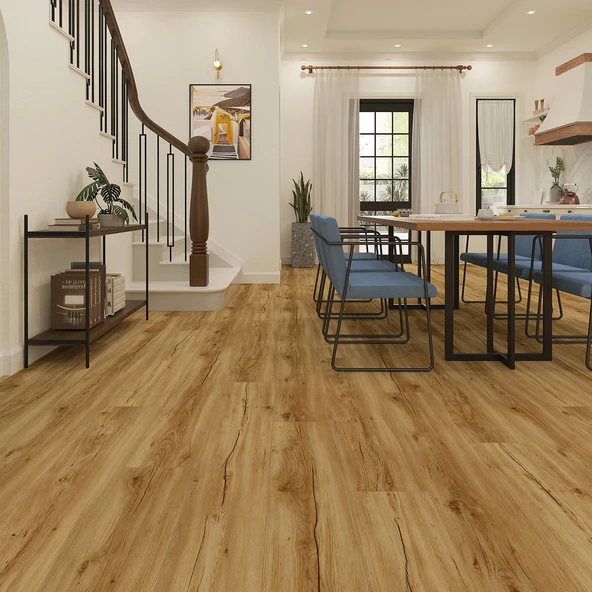 Sierra Vinil Karo Zemin Kaplaması Koyu Meşe 1220x229x4 mm (2'li Paket) ürün görseli 1