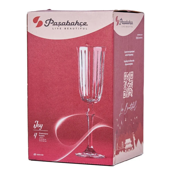 Paşabahçe Joy Şampanya Kadehi 4'lü 175 Cc (7'li Paket) ürün görseli 1