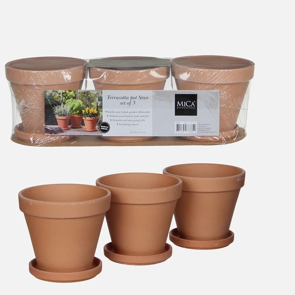Terra 3'lü Saksı Seti (7'li Paket) ürün görseli 1