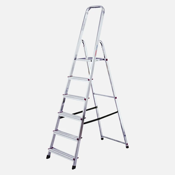 Regalux Alüminyum 6 Basamak 195X48X12 cm Katlanabilir Ev - Ofis Tipi Merdiven ürün görseli 1