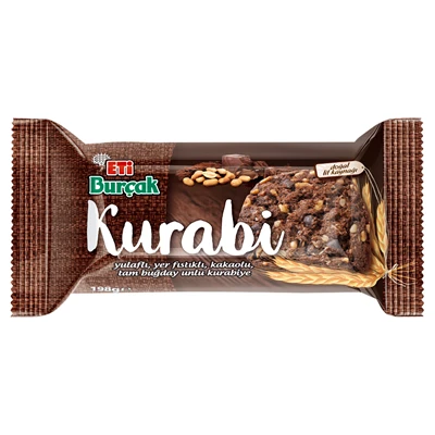 ETİ Burçak Kurabi 12 X 198 G Kakaolu (8'li Paket) ürün görseli 1