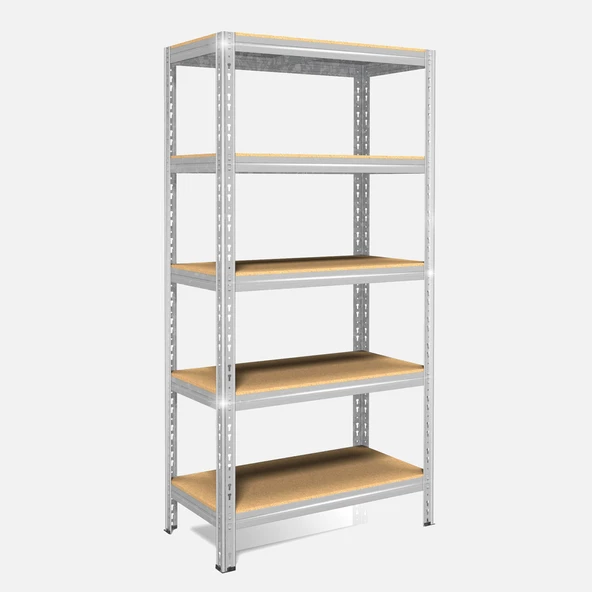 Anemos 5 Katlı Metal Raf 120x50x180 cm Gri ürün görseli 1