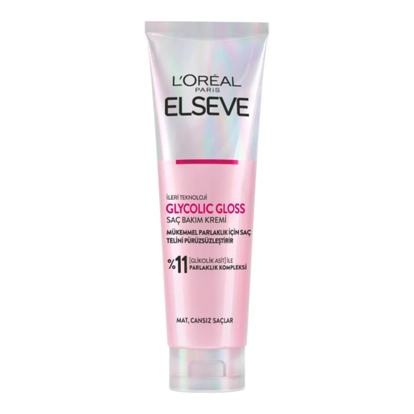 L'Oréal Paris Elseve Glycolic Gloss Pürüzsüzleştirici Saç Kremi 150 Ml (7'li Paket) ürün görseli 1