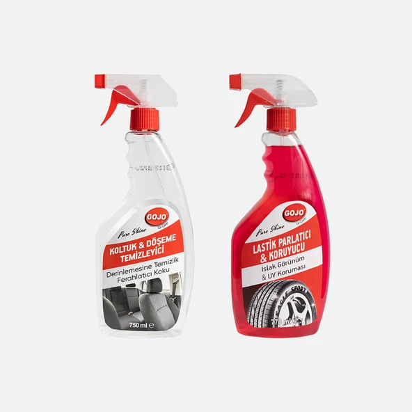 Gojo Lastik Parlatıcı 750 ml + Gojo Koltuk Temizleyici 750 Ml 2'li Set (8'li Paket) ürün görseli 1