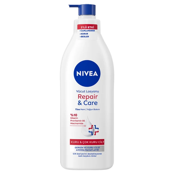 NIVEA Repair & Care Kuru Ciltler Yoğun Nemlendirici Vücut Bakım Kremi 400 Ml (6'li Paket) ürün görseli 1