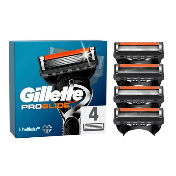 Gillette Fusion ProG'lide Yedek Tıraş Bıçağı 4 Adet (3'li Paket) ürün görseli 1