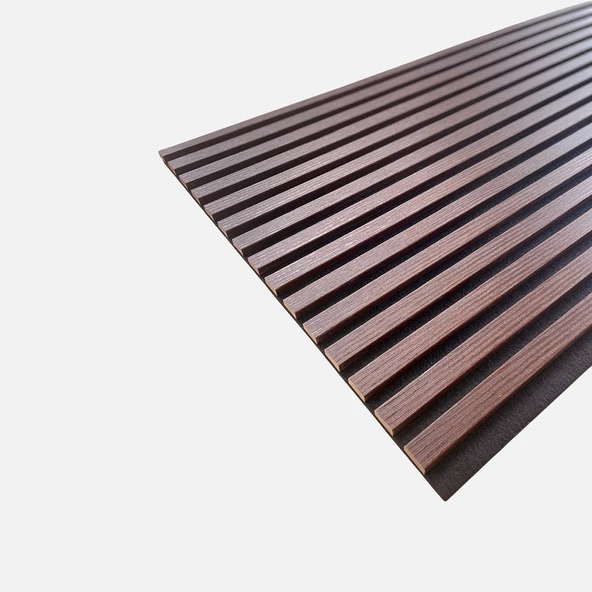 MDF Akustik Duvar Paneli 20x600x2800mm Koyu Ceviz ürün görseli 1