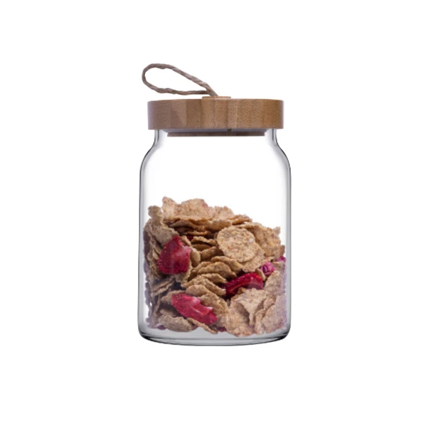 Paşabahçe Woody Bambu Kapaklı Kavanoz 860 Cc (6'li Paket) ürün görseli 1