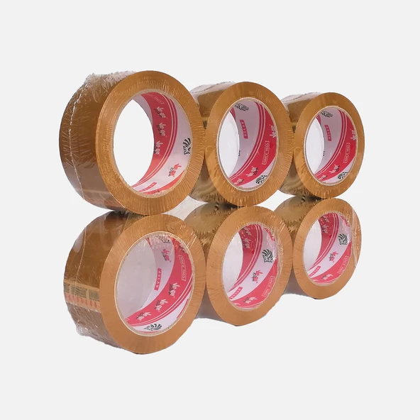 Vege 6'lı 45mmX100m Koli Bandı Taba (5'li Paket) ürün görseli 1