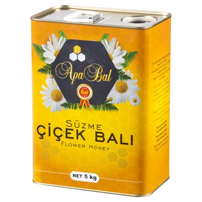 Apa Bal Teneke Süzme Bal 5Kg Çiçek (3'li Paket) ürün görseli 1